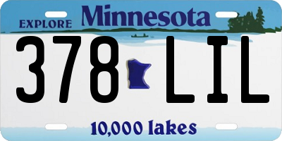 MN license plate 378LIL