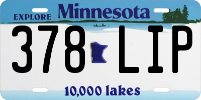 MN license plate 378LIP