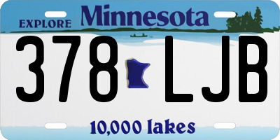 MN license plate 378LJB