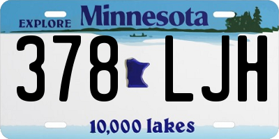 MN license plate 378LJH
