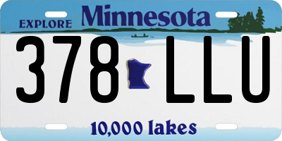 MN license plate 378LLU