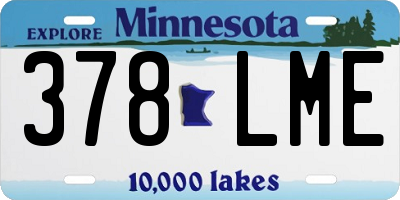 MN license plate 378LME