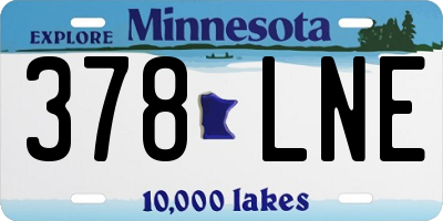 MN license plate 378LNE