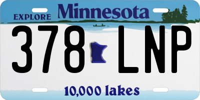MN license plate 378LNP