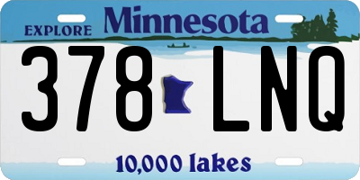 MN license plate 378LNQ