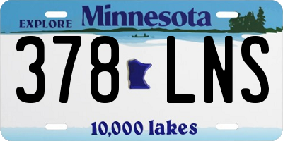 MN license plate 378LNS