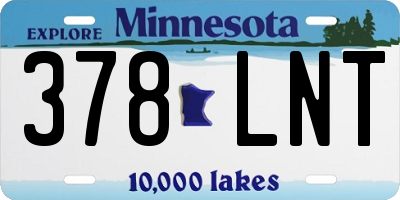 MN license plate 378LNT
