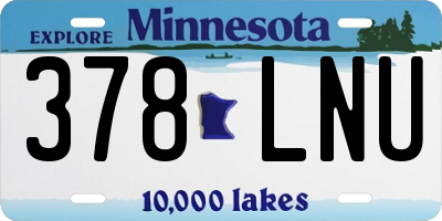 MN license plate 378LNU