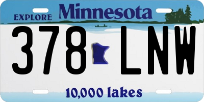 MN license plate 378LNW
