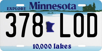 MN license plate 378LOD
