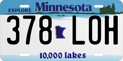 MN license plate 378LOH
