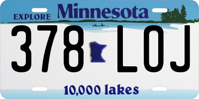 MN license plate 378LOJ