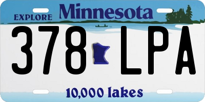 MN license plate 378LPA