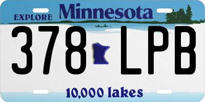 MN license plate 378LPB