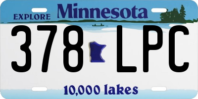 MN license plate 378LPC