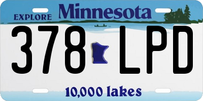 MN license plate 378LPD