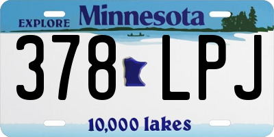 MN license plate 378LPJ