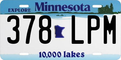 MN license plate 378LPM