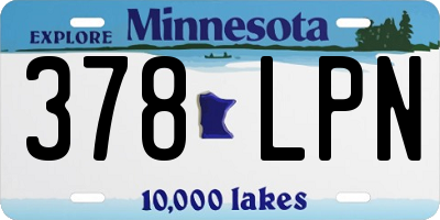 MN license plate 378LPN