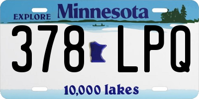 MN license plate 378LPQ