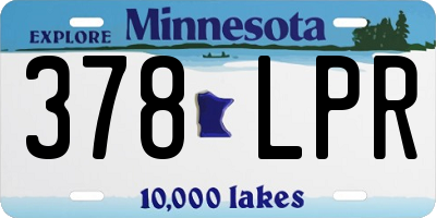 MN license plate 378LPR
