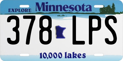 MN license plate 378LPS