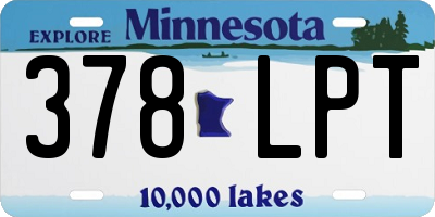 MN license plate 378LPT