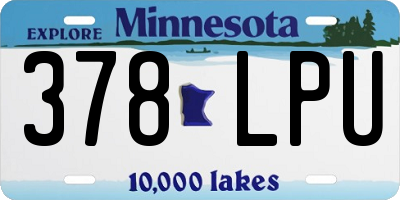MN license plate 378LPU