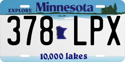 MN license plate 378LPX