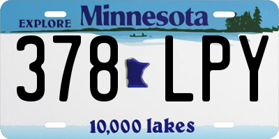 MN license plate 378LPY