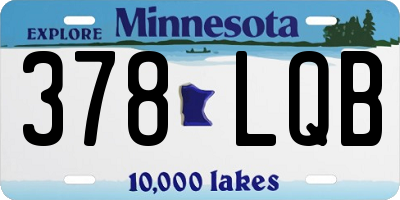 MN license plate 378LQB