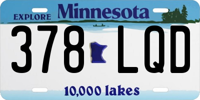 MN license plate 378LQD
