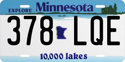MN license plate 378LQE