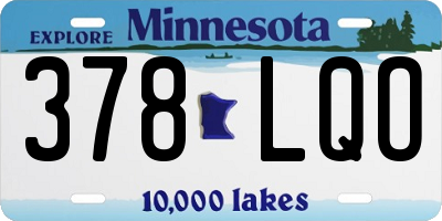 MN license plate 378LQO