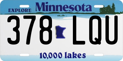 MN license plate 378LQU