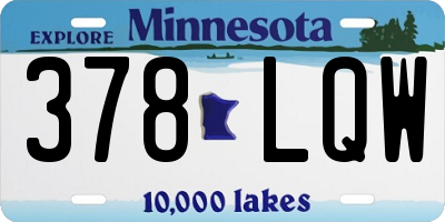 MN license plate 378LQW