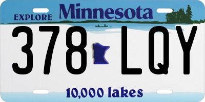 MN license plate 378LQY