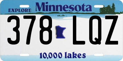 MN license plate 378LQZ