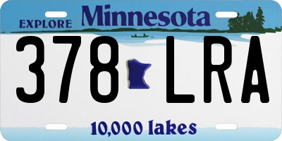 MN license plate 378LRA