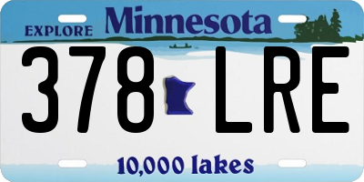 MN license plate 378LRE