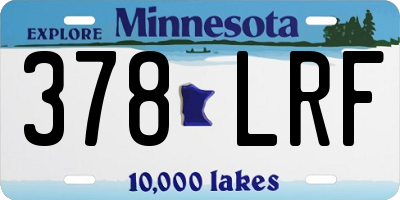 MN license plate 378LRF