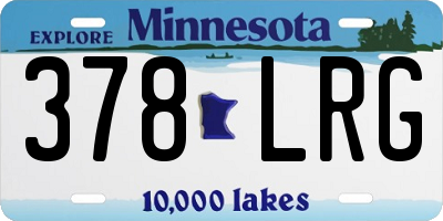 MN license plate 378LRG