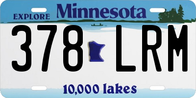 MN license plate 378LRM