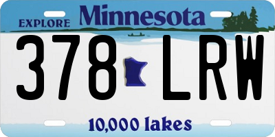MN license plate 378LRW