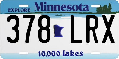 MN license plate 378LRX