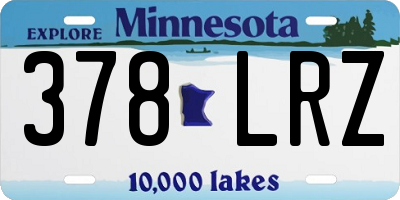 MN license plate 378LRZ