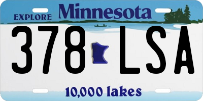 MN license plate 378LSA
