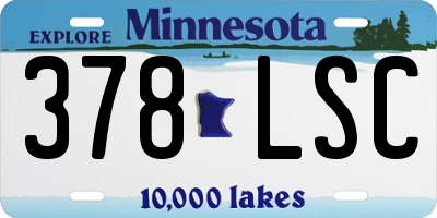 MN license plate 378LSC