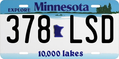 MN license plate 378LSD