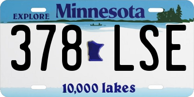 MN license plate 378LSE